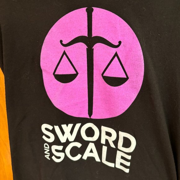 Sword and Scale True Crime Podcast Merch Shirt - Picture 3 of 11